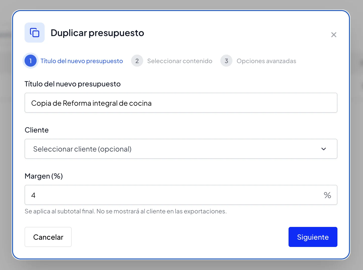 Budget duplication options in arcley